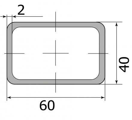 Труба профильная 60*40*2,0 (6,0 м)
