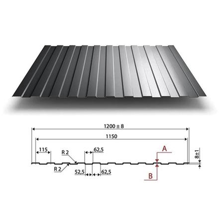 Профнастил C8 RAL 9003 Белый 1500х1200х0,45 мм